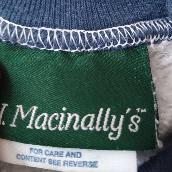 Vintage Wisconsin Plaid Embroidered Double Collar Crewneck Sweatshirt - Picture 4 of 8